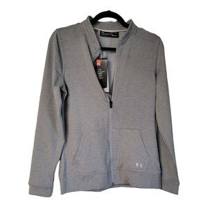 UNDER ARMOUR Golf‎ Jacket Cold Gear Full Zip Gray Small Petite